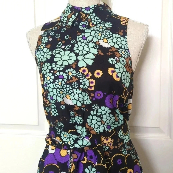 Ted Baker Retro Floral Sleeveless Dress - Picture 2 of 6